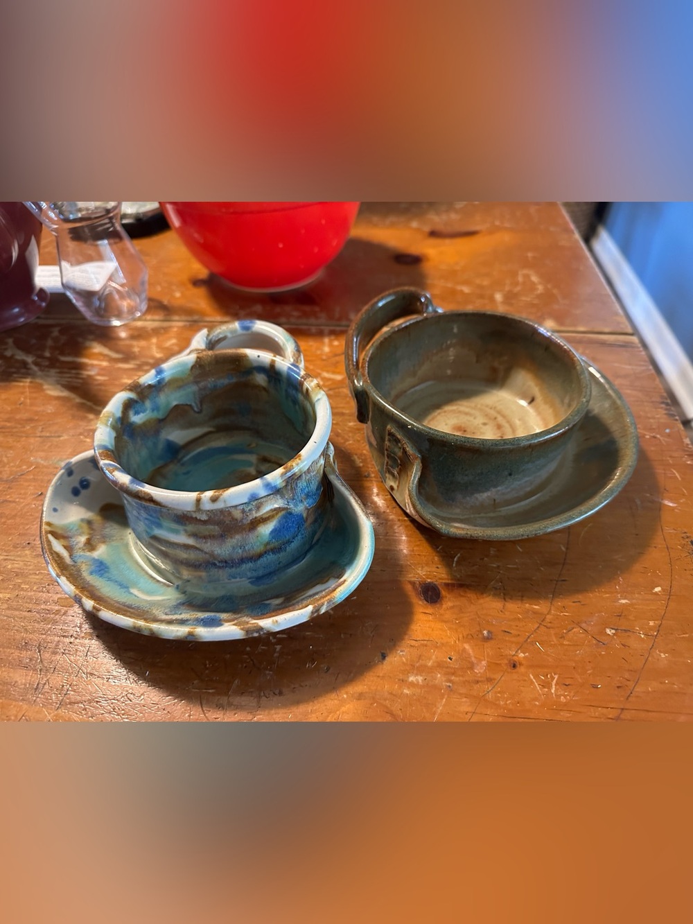 2 Handmade Ceramic soup bowls